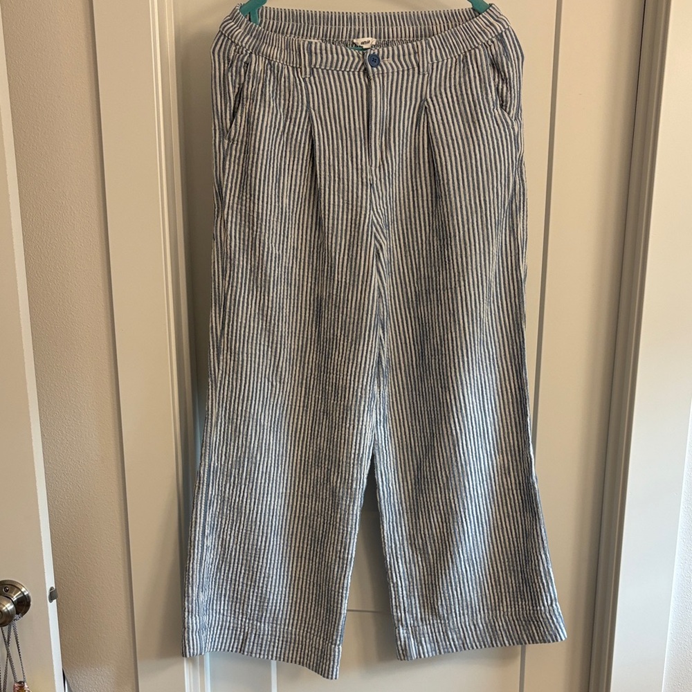 Aerie Blue and White Striped Pants